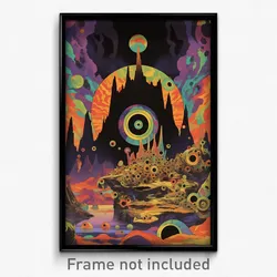 Movie Art Poster - Worn Vault (Psychedelic Trippy Retro Cartoon Film Print)