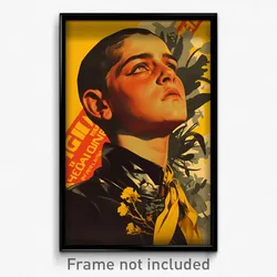 Mexican Movie Poster - Boy Feeling Remorse, Velvety Yellow Neckerchief (Print)