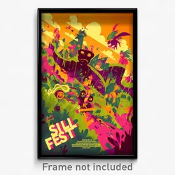 Icelandic Movie Poster - Silly Fest (Iceland Psychedelic Art Retro Film Print)