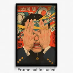 Chinese Movie Poster - Man Feeling Alarm, Gripping Yellow Bow (China Art Print)