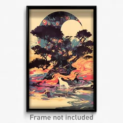 Icelandic Movie Poster - Watery Puppy (Iceland Psychedelic Art Retro Film Print)