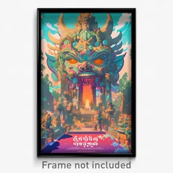 Thai Movie Poster - Majestic Walkway (Thailand Psychedelic Art Retro Film Print)