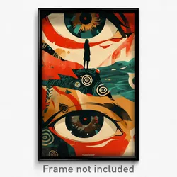 Greek Movie Poster - Red Folly (Greece Psychedelic Trippy Art Retro Film Print)
