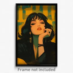Brazilian Movie Poster - Woman Feeling Restlessness, Impeccable Goth Clothes