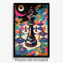 Bollywood Movie Poster - Nice Chess Piece (India Retro Hindi Film Art Print)