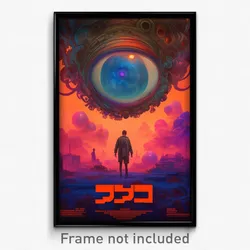 Hebrew Movie Poster - Violet Dome (Israel Psychedelic Art Retro Film Print)