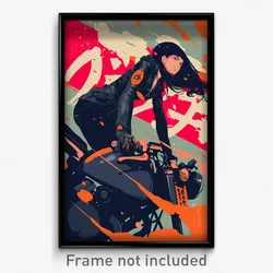 Icelandic Movie Poster - Woman Feeling Neglect, Loud Biker Clothes (Art Print)