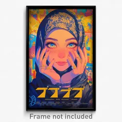 Indonesian Movie Poster - Girl Feeling Curiosity, Zesty Grey Scarf (Art Print)