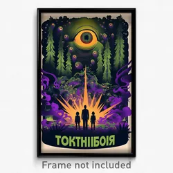 Russian Movie Poster - Novel Bog (Russia Psychedelic Art Retro Film Print)