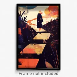 Art Poster - Gloomy Trench (Psychedelic Trippy Weird 11x17 Print)