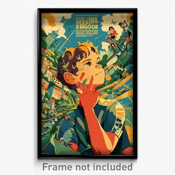 Brazilian Movie Poster - Boy Feeling Exasperated, Colorful Bikesuit (Art Print)