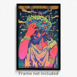 Greek Movie Poster - Man Feeling Excitement, Heartfelt Adjusting Clothes (Print)