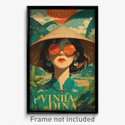 Vietnamese Movie Poster - Girl Feeling Interest, Strong Green (Art Print)
