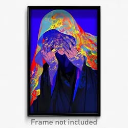 Anime Art Poster - Man Feeling Weak Wearing Gorgeous Veil (Print)