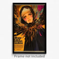 German Movie Poster - Girl Feeling Restlessness, Angelic Brown Capelet (Print)