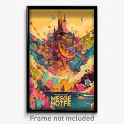 French Movie Poster - Massive Hot Tea (France Psychedelic Art Retro Film Print)