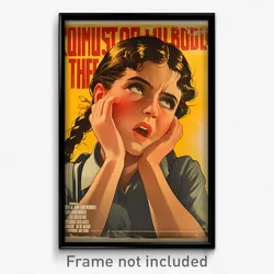 Greek Movie Poster - Girl Feeling Rattled, Noteworthy Grey Shirt (Art Print)