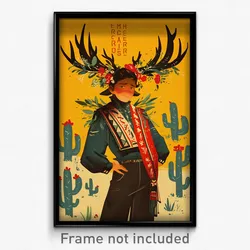 Mexican Movie Poster - Boy Feeling Attraction, Studious Reindeer Costume (Print)