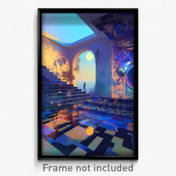 Art Poster - Mysterious Stand (Psychedelic Trippy Weird 11x17 Cartoon Print)