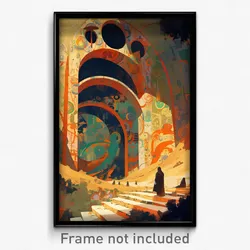 Art Poster - Bustling Nunnery (Psychedelic Trippy Weird 11x17 Print)