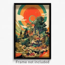 Greek Movie Poster - Simplistic Notch (Greece Psychedelic Art Retro Film Print)