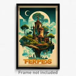 Spanish Movie Poster - Evergreen Keep (Spain Psychedelic Art Retro Film Print)