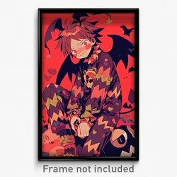 Anime Art Poster - Boy Feeling Dispirited Wearing Zigzag Wings (Print)