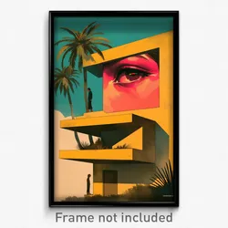 Greek Movie Poster - Unknown Modern Architecture (Greece Retro Film Art Print)