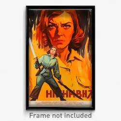 Russian Movie Poster - Girl Feeling Vengeful, Glossy Baggy Pants (Art Print)