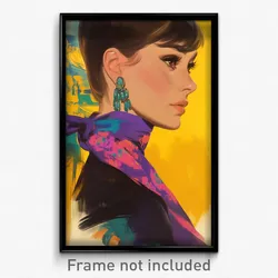 Spanish Movie Poster - Woman Feeling Bewildered, Acceptable Purple Neckerchief