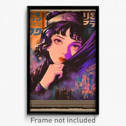 Hebrew Movie Poster - Boy Feeling Uncertainty, Extra Large Purple Capelet
