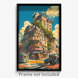 French Movie Poster - Uncommon Anime Architecture (France Retro Film Art Print)