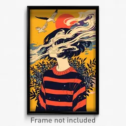 Icelandic Movie Poster - Boy Feeling Smug, Accomplished Striped Sweater (Print)