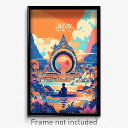 Thai Movie Poster - Oval Stadium (Thailand Psychedelic Art Retro Film Print)