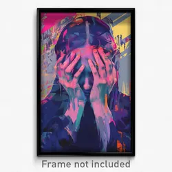 Bollywood Movie Poster - Glitch Art Vein (India Retro Hindi Film Art Print)