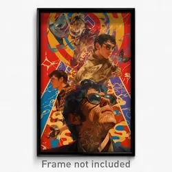 Greek Movie Poster - Man Feeling Self Conscious, Slim Animal Collar (Art Print)
