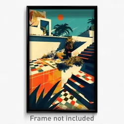 Spanish Movie Poster - Normal Rooftops (Spain Psychedelic Art Retro Film Print)