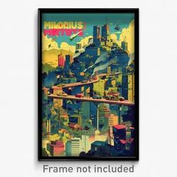 Brazilian Movie Poster - Mountainous Metropolis (Brazil Retro Film Art Print)