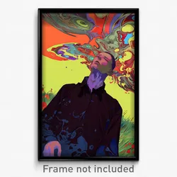 Art Poster - Man Feeling Distracted Wearing Well To Do Long Shirt (Print)
