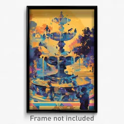 Spanish Movie Poster - Fruity Fountain (Spain Psychedelic Art Retro Film Print)