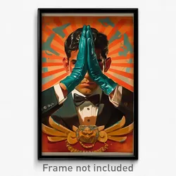 Mexican Movie Poster - Man Feeling Scorn, Grandiose Aqua Gloves (Art Print)