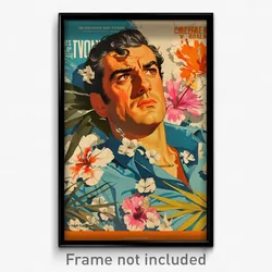 French Movie Poster - Man Feeling Negative, Flowery Bolo Tie (France Art Print)