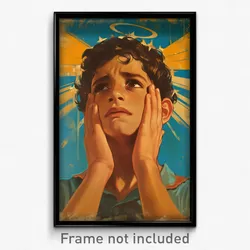Brazilian Movie Poster - Boy Feeling Troubled, Angelic Tiara (Brazil Art Print)