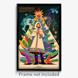 Russian Movie Poster - Girl Feeling Strong, Silly Shiny Clothes (Art Print)