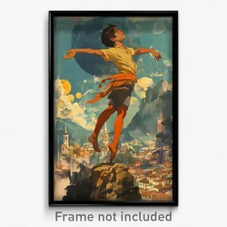 Spanish Movie Poster - Boy Feeling Sympathy, Acrobatic Orange Legwear (Print)