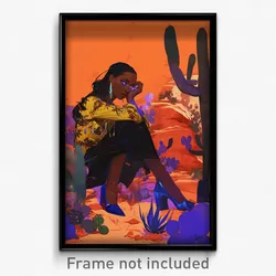 Art Poster - Dreary Desert (Psychedelic Trippy Weird 11x17 Print)