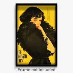 Vietnamese Movie Poster - Woman Feeling Depressed, Fluffy Black Sash (Art Print)