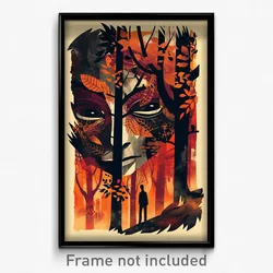 Greek Movie Poster - Tall Woods (Greece Psychedelic Trippy Art Retro Film Print)