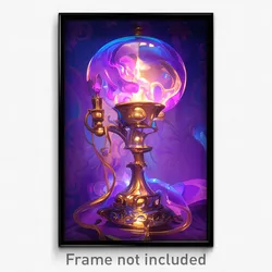 Art Poster - Basic Lamp (Psychedelic Trippy Weird 11x17 Cartoon Print)