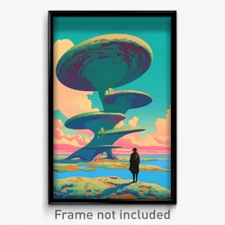 Icelandic Movie Poster - Wide Reef (Iceland Psychedelic Art Retro Film Print)